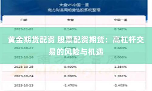 黃金期貨配資 股票配資期貨：高杠桿交易的風(fēng)險(xiǎn)與機(jī)遇
